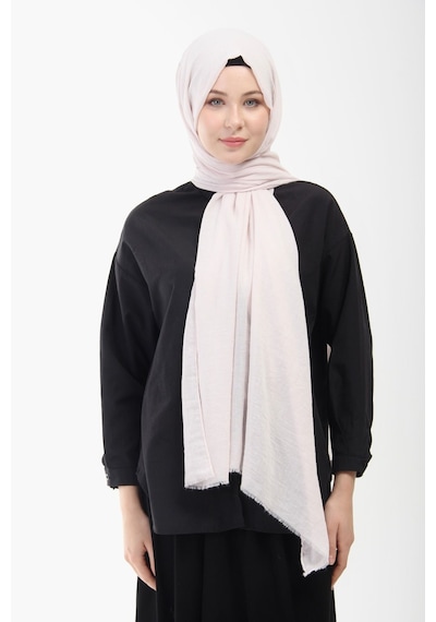 Manolyaşal İslamic Hijab Aerobin Caz Şal Pudra