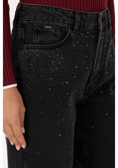 U.S. Polo Assn. Kadın Siyah Straight Fit Jean Pantolon 50310188-DN0027