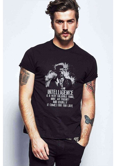 Peaky Blinders Alfie Baskılı Siyah Erkek Tshirt