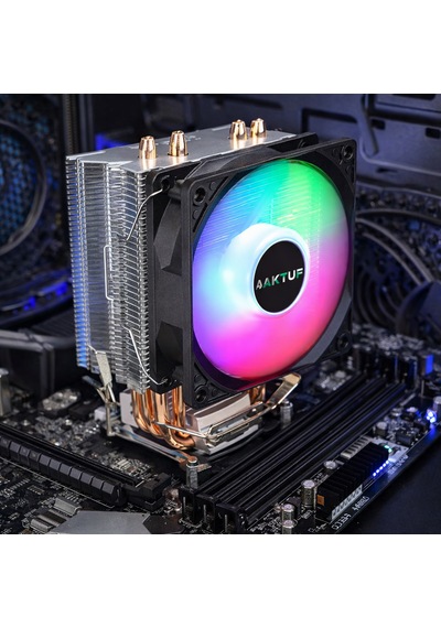 Aktuf Ak4x Rainbow 4 Bakır Borulu Amd/intel Kule Tipi Yüksek İşlemci Soğutucusu