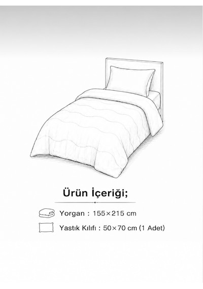 Tek Kişilik Welsoft Uyku Seti Mor --UH-UYKUSETİ-07