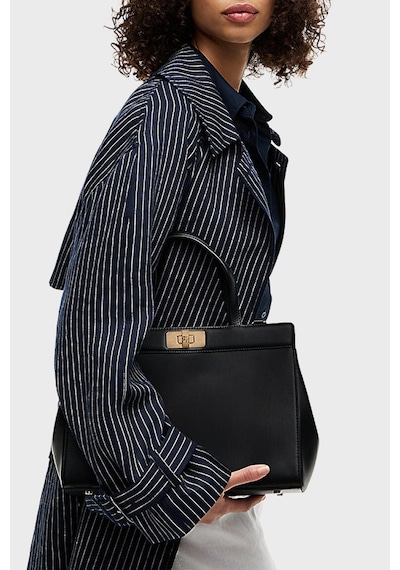 Tommy Hilfiger Logolu Çıkarılabilir Askılı Çanta Kadın Çanta Aw0aw18729 Bds Siyah