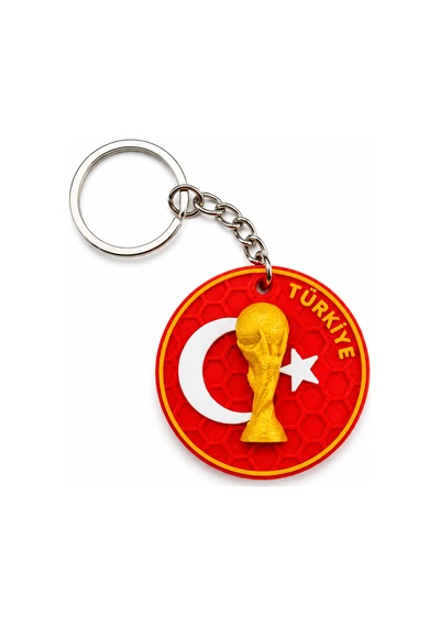 Futbol Temalı Koleksiyonluk Anahtarlık Seti 6'lı Taraftar Ve Kupa Figürlü Metal Anahtarlık