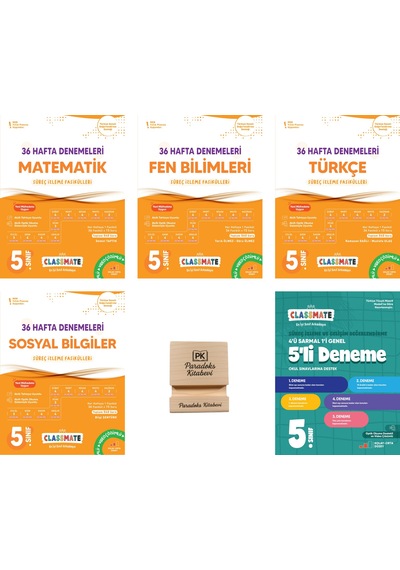 Okyanus 5. Sınıf Classmate Matematik Fen Türkçe Sosyal Ve Tüm Dersler 5li Deneme 5li Set + Ts