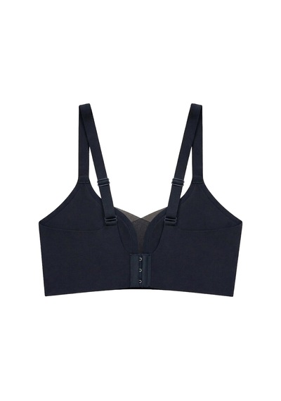 Cottonill Seamless Bra - Nuvia Siyah Lazer Kesim Klipsli Önden Açılabilir Rib Dokulu Dikişsiz Emzirme Sütyeni