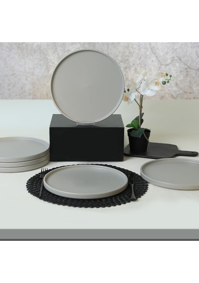 Mat Gri Stackable Servis Tabağı 27 Cm 6 Adet 995 Çok Renkli