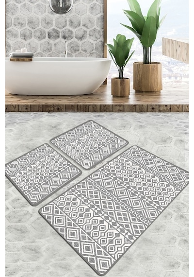 Order Banyo Halısı Djt 3 Lü Set Çok Renkli