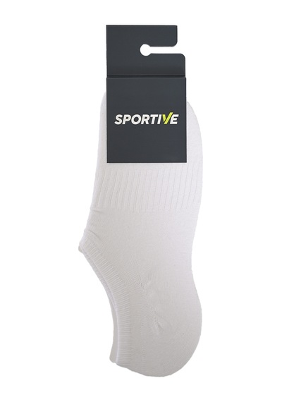 Sportive Spt Unisex Beyaz İkili Sneaker Çorabı 25yuc007-byz