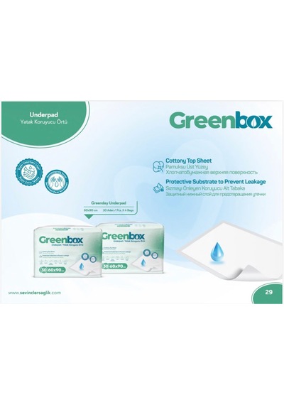 Greenbox Yetişkin Yatak Koruyucu Alt Açma Örtü 60x90 Cm Adet 60 Adet