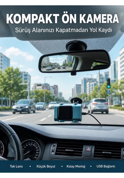 Kompakt Dash Kamera Usb Şarj Tf Kart Destekli Yeni Nesil 55854881