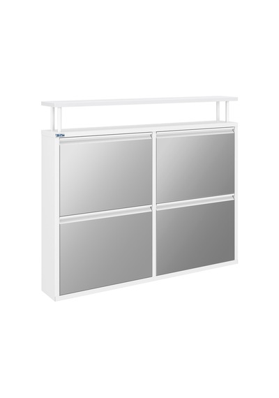 Ceha Tablalı 4'lü Metal Ayakkabılık - Kar Beyaz/aynalı K.AYK-2.4/A/B/P9003