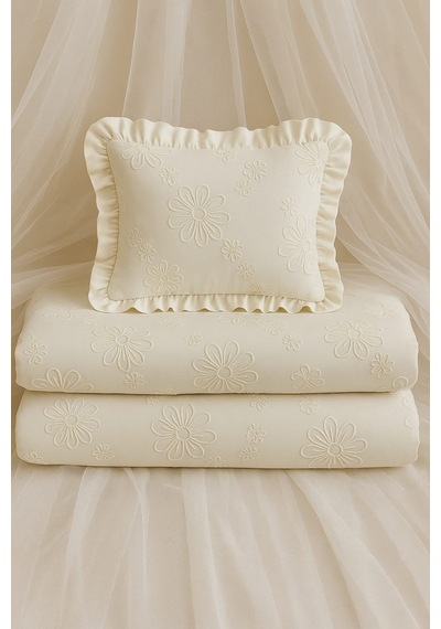 Bebek Nevresim Takımı - 100 x 150 Ekru