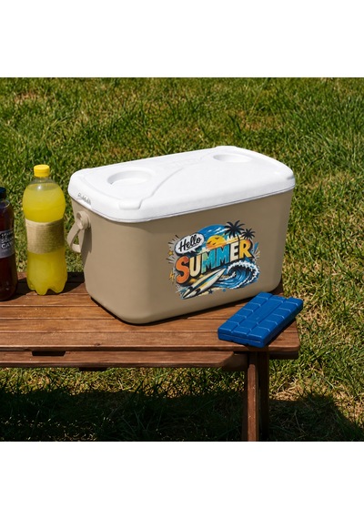 20 Lt Buzzy Retro Buzluk Termos 1179 Cooler Box -403 Bej
