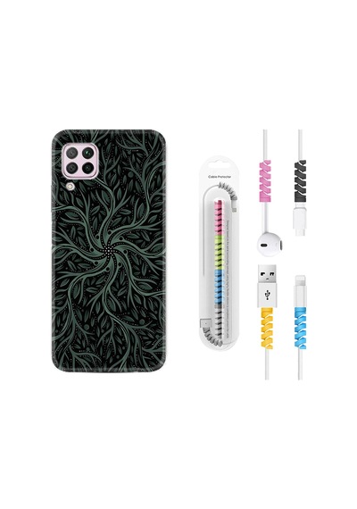 Huawei P40 Lite Kılıf Kablo Koruyuculu Sarmaşıklar 1675