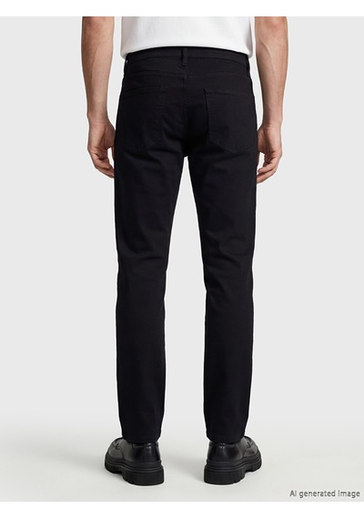 Lcwaıkıkı Classic Siyah Regular Fit Gabardin Erkek Chino Pantolon