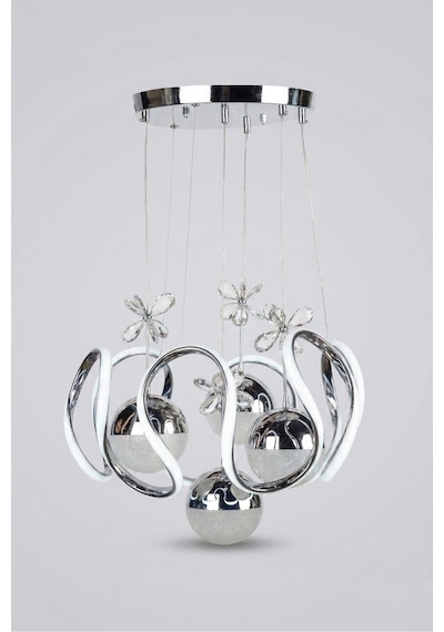 Yummy Krom Led Avize 3 Renk Salon Ve Oturma Odası İçin
