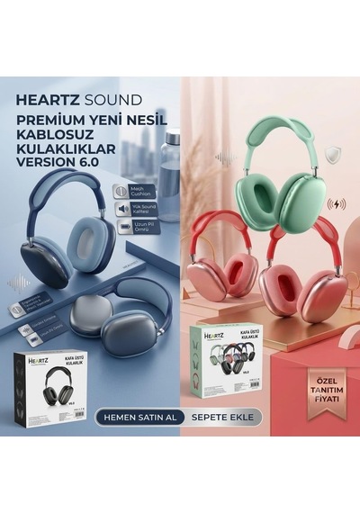 Bt-01 Promax V6.0 Kablosuz Bluetooth Kulak Üstü Kulaklık Siyah