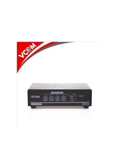 Vcom Dd134 1-4 Port 350mhz Metal Vga Splitter Kdo