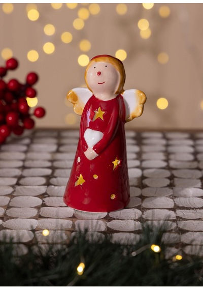 The Mia Dekoratif Yılbaşı Süsü Led Işıklı Melek 7x5x10 Cm 1 Adet