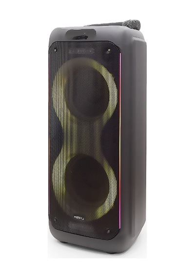 Hepu Hp 940 Taşınabilir Şarjlı Bluetooth Hoparlör 80 W Rms 2 10 İnc Woofer Extra Bass Karaoke Mikrafon