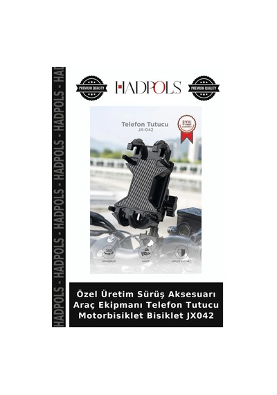 Özel Üretim Sürüş Aksesuarı Araç Ekipmanı Telefon Tutucu Motorbisiklet Bisiklet Jx042 Siyah