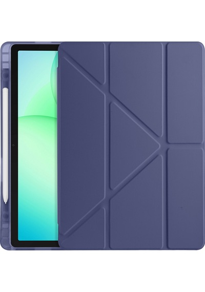 Samsung Uyumlu Galaxy Tab A9 Plus A11+ Üçgen Standlı Uyandırma Fonksiyonlu Tablet Kılıfı Kapaklı Kılıf