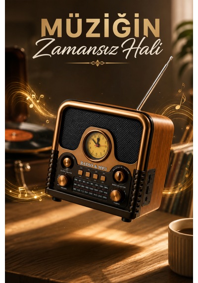 Retro Bluetooth Hoparlör Radyo Fm Am Sw Radyo Bluetooth 5.0 Tf Kart Usb Destekli Ahşap Nostaljik Tasarım Taşınabilir Kablosuz Speaker
