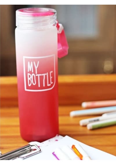 My Bottle Marka Cam Matara 420 Ml - Renk Seçenekli Pembe