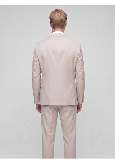 Tk6896 Erkek 3 Parça Slim Fit Çift Yırtmaçlı Takım Elbise Yelekli Şık Klasik Takım 6 Drop Bej