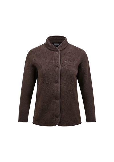 Peak Performance W Fleece Snap Cardigan 28873 Kahverengi