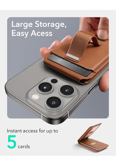 Halolock Magsafe Wallet Standlı Cüzdan Kahverengi Kahverengi