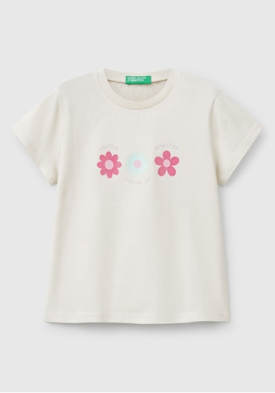 United Colors Of Benetton Benetton Kız Bebek Bg Tshırt KREM Krem