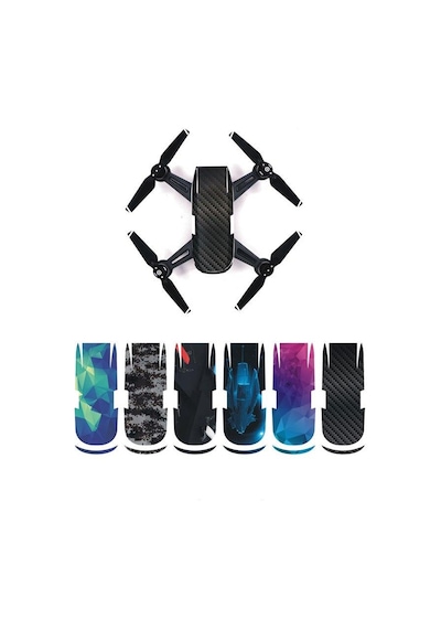 Dji Spark Pvc Koruyucu Dekoratif Çıkartma Su Geçirmez 6 Takım