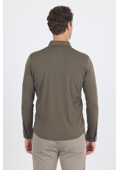 İmza Koyu Haki Uzun Kol Düz Örme Polo Yaka Cepsiz Esnek Classic Slim Fit Gömlek 1004250153 720 Koyu Haki İmza Koyu Haki Uzun Kol Düz Örme Polo Yaka Cepsiz Esnek Classic Slim Fit Gömlek 1004250153 720 Koyu Haki