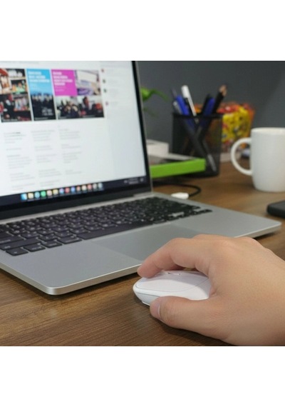 Beyaz Renkli Ergonomik Sessiz Kablosuz Mouse Usb Alıcılı, Ofis Ve Oyun İçin Konforlu Bilgisayar Fa Diğer