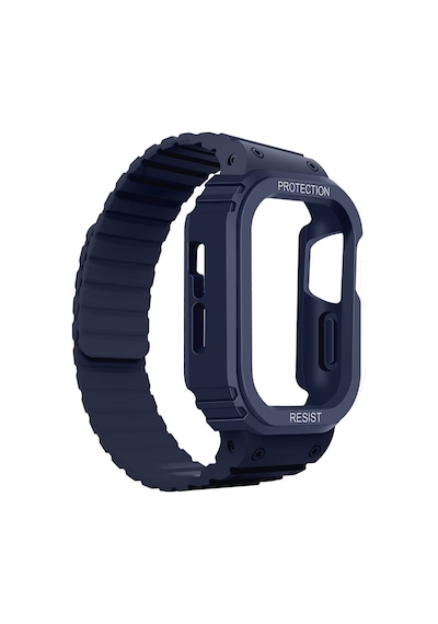 Apple Uyumlu Watch  7 41mm Kd-142 Airbag Tasarımlı Kasa Koruyuculu Silikon Kordon