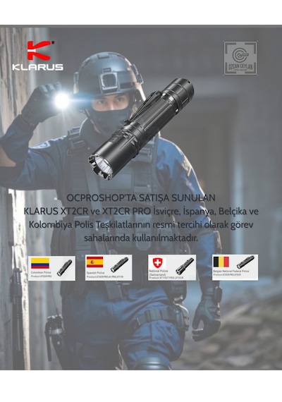 Klarus Xt2cr Pro Taktik Fener -2100 Lümen Siyah