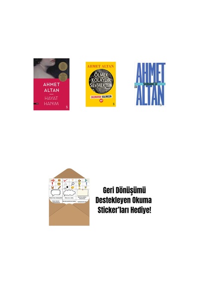Hayat Hanım + Ölmek Kolaydır Sevmekten Okumayan Kalmasın + Sudaki İz Cep Boy + Okuma Sticker'ları