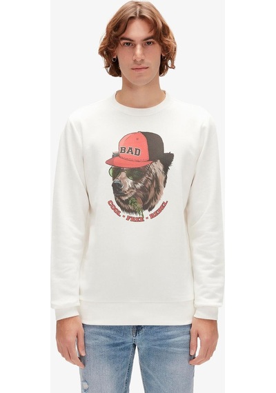 Bad Bear Rebel Crewneck Erkek Beyaz Sweatshirt 23.02.12.019-c04 Beyaz