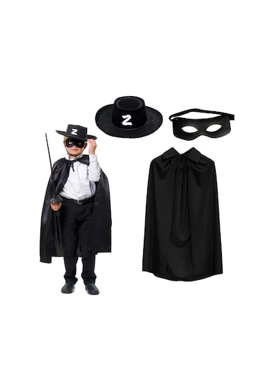 Mey İthalat Pelerini Şapkası Ve Maske Seti Çocuk Boy