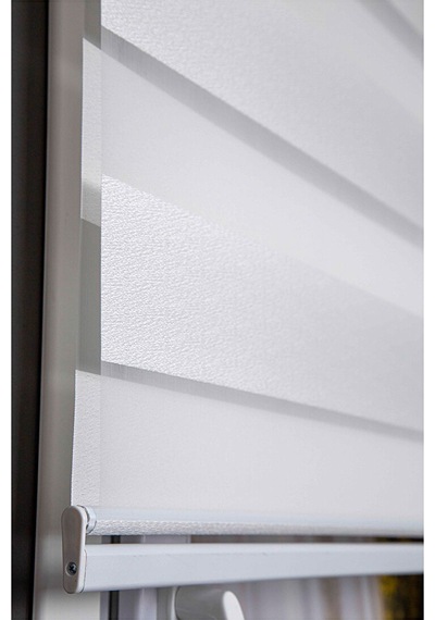 Oba Perde Pirilti Zebra Perde Beyaz 140 x 190