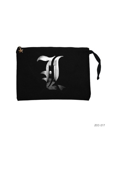 Zepplin Giyim Death Note L Siyah Clutch Astarlı Cüzdan / El Çantası