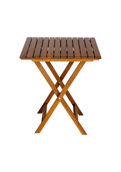 Ada Katlanabilir Ahşap Masa 60x60 İç-Dış Mekan Ev-Cafe-Bahçe