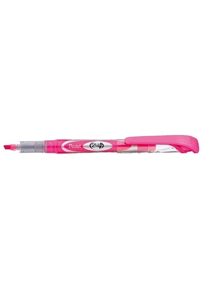 Pentel Fosforlu Kalem Kalem Tipi Şeffaf Gövde Pembe Sl12-P Pembe
