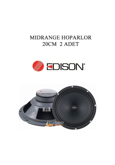 Edıson Ed-tr80 20cm Midrange Oto Hoparlör 500watt 100rms 2 Adet