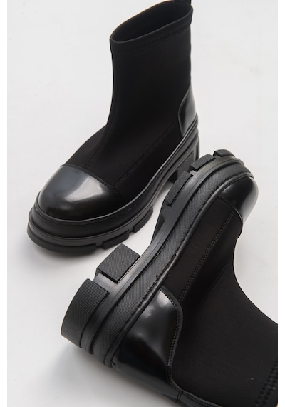 Luvishoes Bendıs Siyah Scuba Kadın Bot Siyah