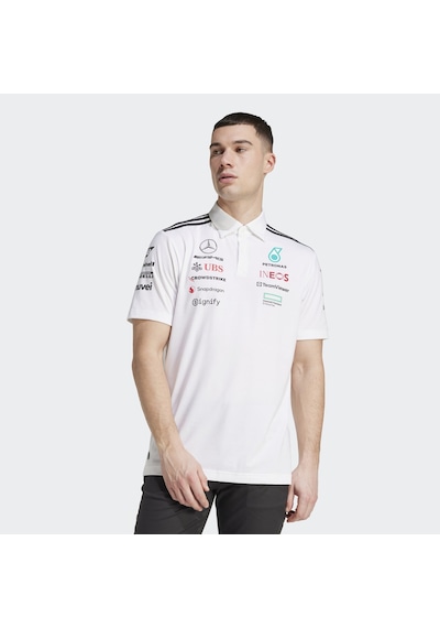 Adidas Mercedes Amg Petronas Formula One Team Erkek Beyaz Polo Tişört Jw0586 Beyaz