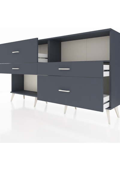 Arges Konsol Tek Raflı 4 Çekmeceli 176x30x99 Antrasit-antrasit Antrasit-antrasit Arges Konsol Tek Raflı 4 Çekmeceli 176x30x99 Antrasit-antrasit Antrasit-antrasit