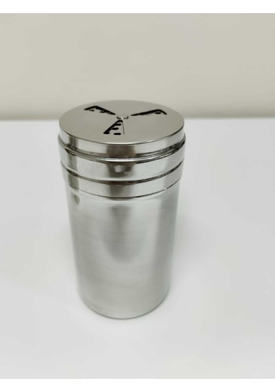 Tuz-karabiber-pul Biber Serpici Döner Kapaklı Paslanmaz Çelik 6.5x12.5 Cm Lüks Gümüş