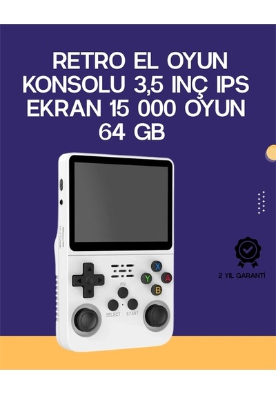 Buğz Retro El Konsolu 64 Gb 15.000 Oyun, Geniş Platform Desteği, 3.5 Ips Ekran